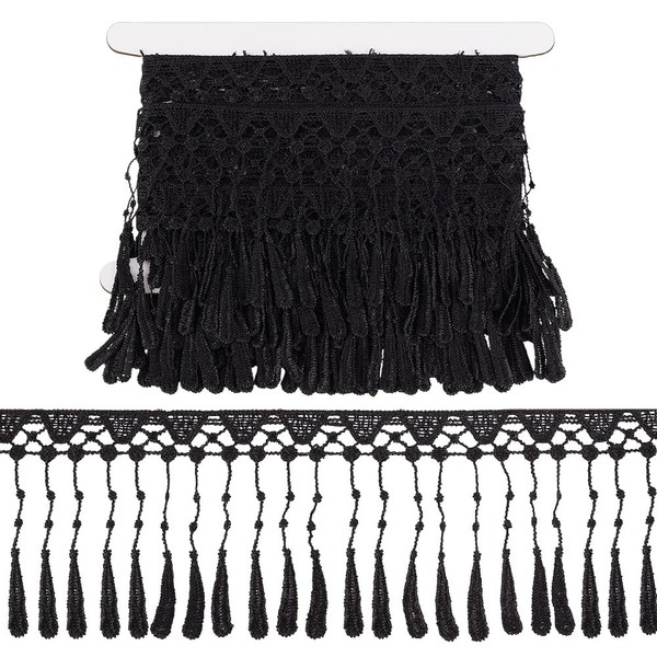 AHANDMAKER 4.6 Yards Tassel Fringe Ribbon 4 Inch Wide Fringe