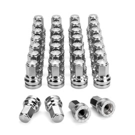 14x1.5 Ford OEM Lug Nut, Mag Seat One-Piece Stock Design Wheel Lug Nut with Washer Fit 2017-2024 Ford F-250 F-350 Factory Wheel Trucks,32Pcs Chrome Centered Round HCPZ-1012-B HCPZ-1012-A Replacement