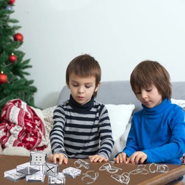 Advent Calendar 2023, Pack of 24 Puzzle Games Advent Calendar with Metal Puzzle + Patience Games Mini Thinking Game, Advent Calendar Children, Puzzle Games for Children Adults Christmas Calendar Boys