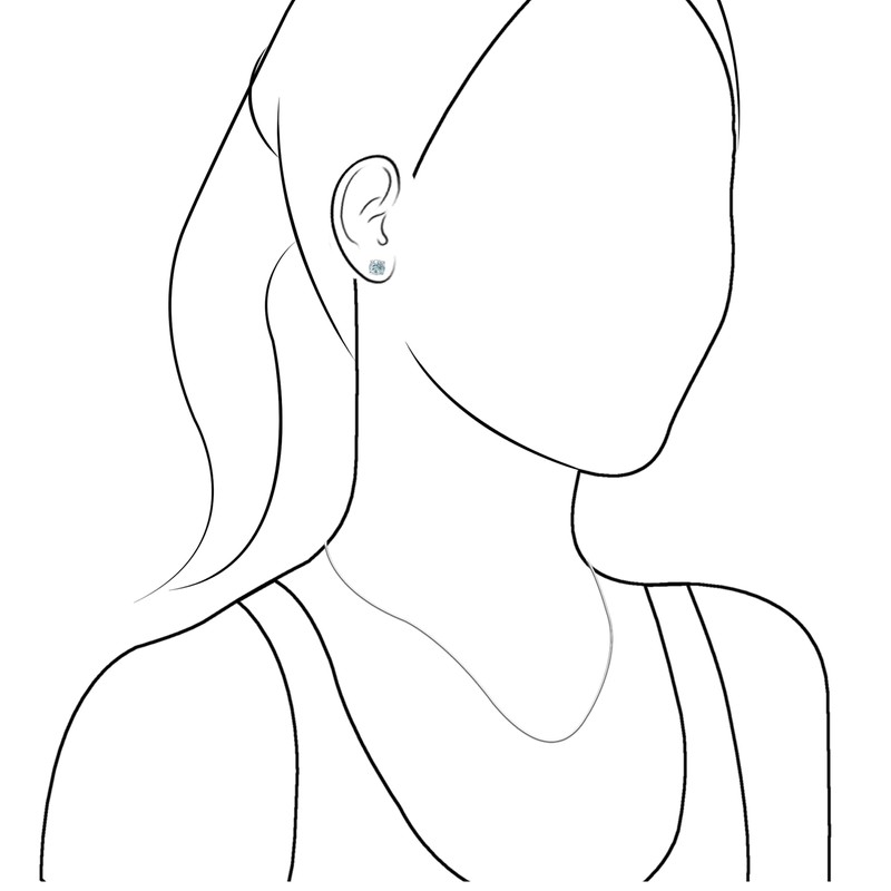 Starborn Pendientes hechos en plata de ley azul