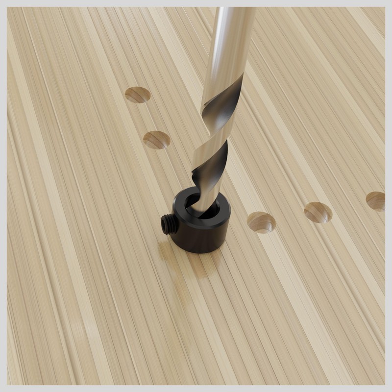 FOCMKEAS 3PCS Drill Stop Bit Collar Set(5mm) Carbon Steel Drill