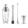 4 Pcs Glass Cocktail Shaker, 14 oz Martini Glass Shaker