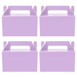 Oletx 12Pcs Purple Gable Gift Boxes, Party Favor Treat Box, Goodie Box, Cookie Candy Box for Birthday Party, Baby Shower, Classroom Activity and Any Fun Occation Decoration Supplies.