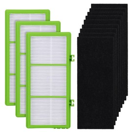 HAPF300AP Filter Compatible with Holmes AER1 HAPF300AP-U4 and Bionaire Air Filters: 3 HEPA + 9 Carbon Booster Filters (Green)