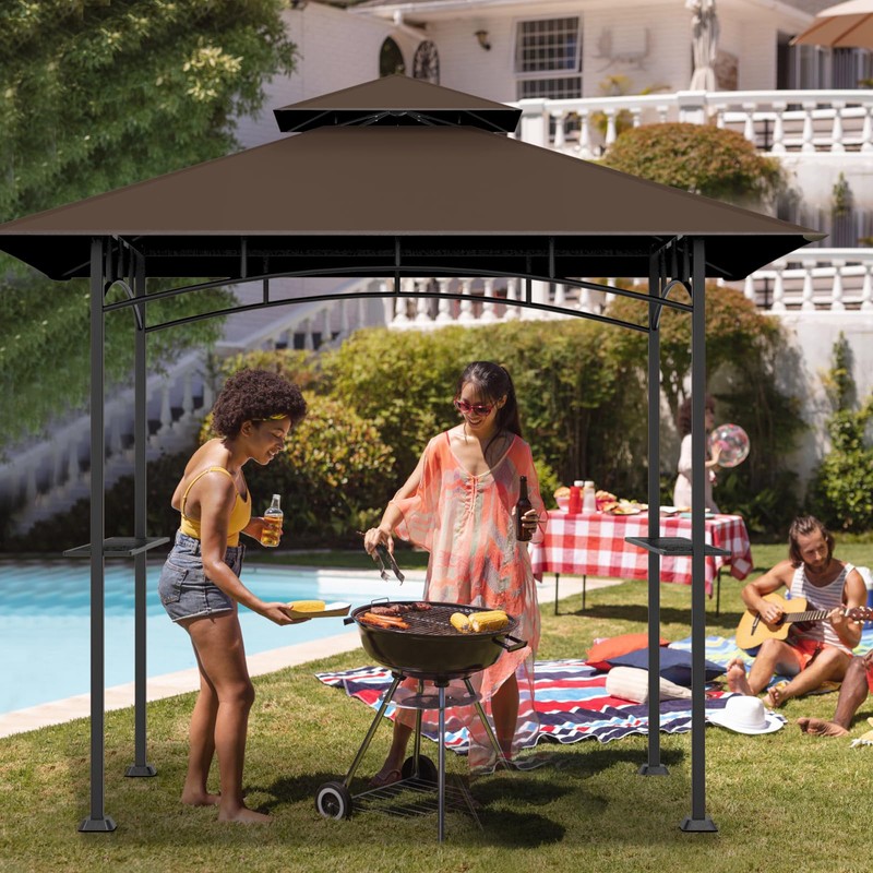 Grill Gazebo Replacement Top, 5 * 8 Outdoor BBQ Top