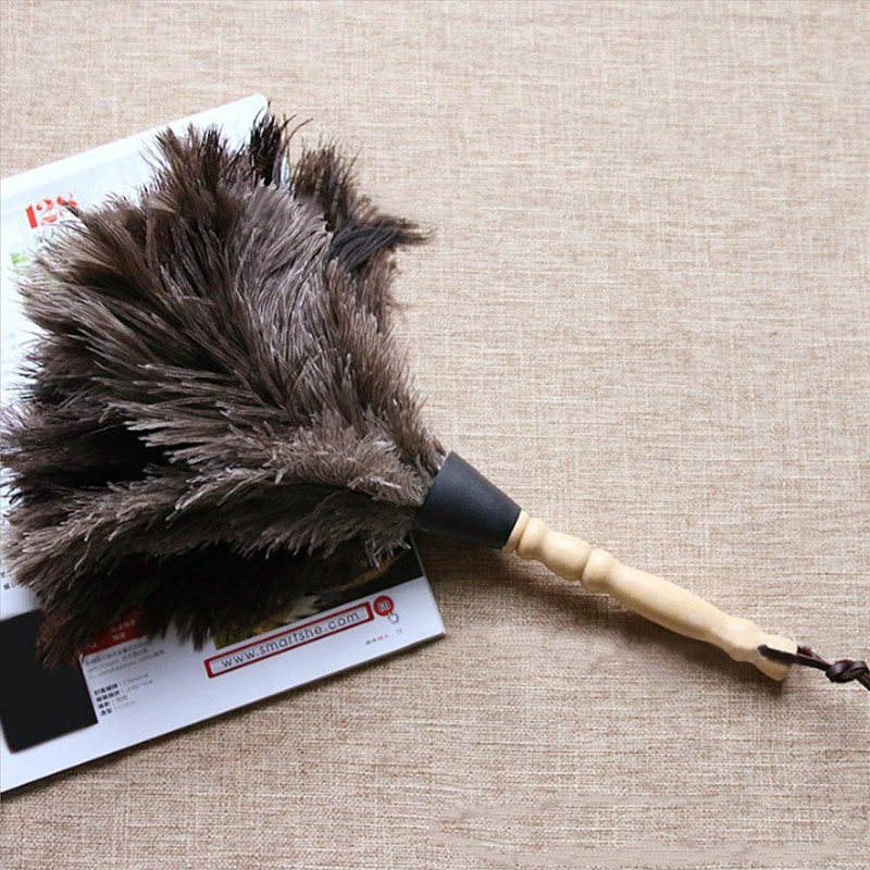 Duster, Anti-Static, Reusable Wooden Handle, Ostrich Feather Duster, Dust Removal