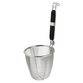 LALAFINA Stainless Steel Pasta Strainer With handle, Food Dumpling Noodle Strainer Mesh Spider Skimmer for Pasta, Noodle, Dumpling