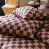Houseri Brown Plaid Comforter Set Queen Chocolate Coffee Color Chessboard