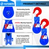 YATOINTO 2 ton Snatch Block with Hook(2 Pack), 3" Sheave