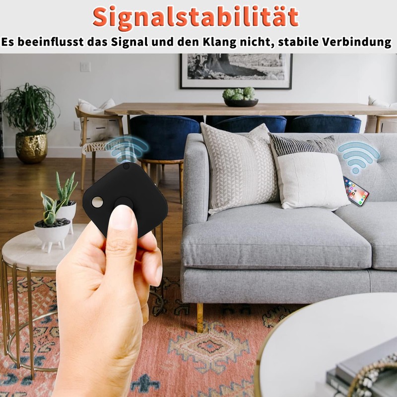 [4-Stück] Silikon Hülle für eufy Security SmartTrack Link mit Schlüsselanhänger,