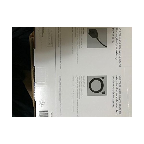 Insignia - 50' Extension Power Cord - Black