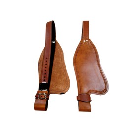 Western Horse Saddle Replacement Fender Smooth Leather Finish Brown BLEVIN Buckle Hobble Strap