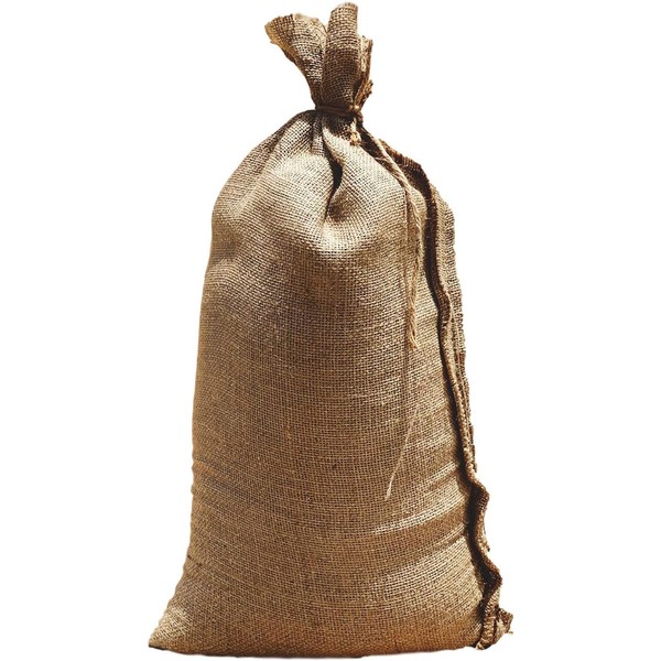 Woolsacks Sand Bags | 100% Natural Burlap Sandbags for Flooding, Emergencies & More | Military Grade CID A-A-52141 | Heavy Duty 10 Oz. Empty Burlap Bags | 50 Lb. Capacity Each, 14" x 26" (20 Pack)