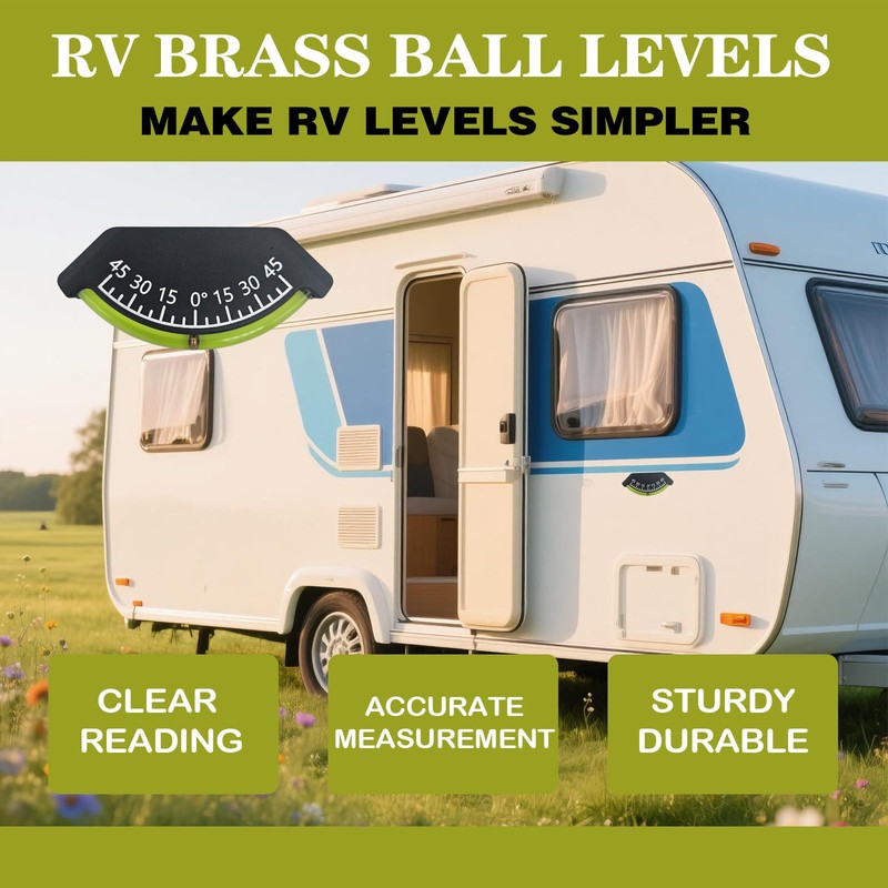 Geouniver 3-Pcs High-Visibility Ball Level Gauge For RV, Camper, Trailer