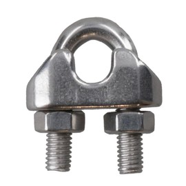 8mm Wire Rope/Cable Grip/Clamp Stainless Steel 316 Marine Grade 5 Pack