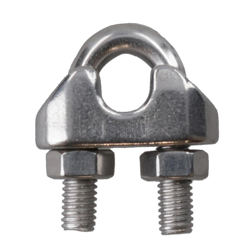 8mm Wire Rope/Cable Grip/Clamp Stainless Steel 316 Marine Grade 5