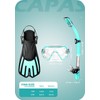 CAPAS Snorkel Mask Fins Set, Travel Size Snorkeling Gear for