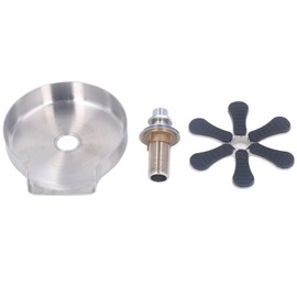 Kitchen Sink Glass Rinser 304 Stainless Steel Sink Cup Washer Cleaner Bar Glass Rinser Sink 6 Leaf Silver