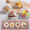 Slomg 100 Pack Plastic Cupcake Containers with Dome Lids, Disposable