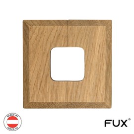 Pack of 2 Single Heating Pipe Rosette for Stand Consoles, Various Sizes, Pipe Cover, Cover Rosettes, Trim, Radiator Rosettes, Parquet, Wooden Rosettes, Oak (Hole: 25 x 25 mm, Varnished)