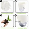 Relota Pack of 3 Flower Pot, White, 15.3 cm Width,