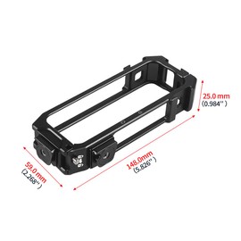 FEICHAO X4 Camera Cage Folding 2-Card Slot Protective Frame Housing Case Built-in 3 Cold Shoe Mount and 1/4 Thread Compatible with X4 Panoramic Sports Camera Accessories (Camera Cage)