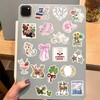 50 Pcs Pink Aesthetic Sticker Cute, Whimsical Animal, Floral, Food