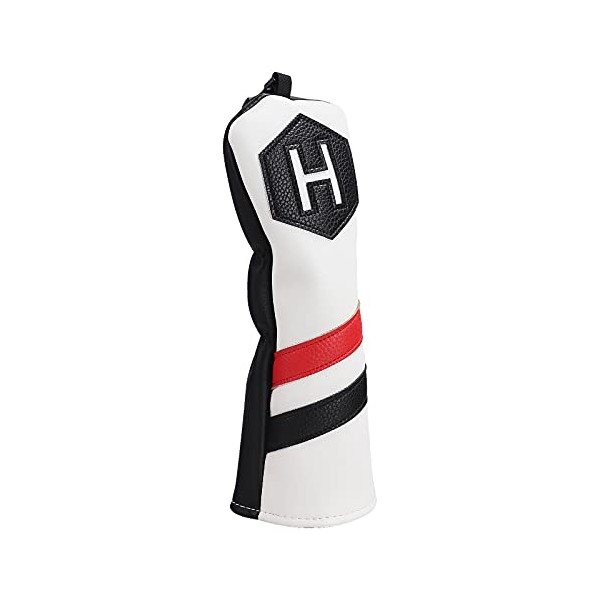 BIG TEETH Hybrid Headcover Utlity Golf Wood Headcovers Club Head Cover UT Cover Rescue with Classic Stripes Big Numer Design