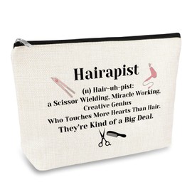Hairdresser Gifts Hairapist Makeup Bag Hair Stylist Gifts Cosmetic Bags Inspirational Hairdresser Gift Cosmetology Graduation Gift Hair Dresser Gift Hairstylist Cosmetic Pouch Christmas Birthday Gift