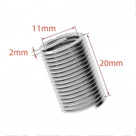1/2-13 Helicoil Wire Inner Thread Inserts, 2D Coiled Wire Helical Screws, 304 Stainless Steel, 25Pcs