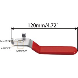 1pcs Lever Handle for Ball Valve Total Length 120mm,Hole Size 6x10mm,Hole Thickness 2.5mm,for Outdoor Faucet Replacement Repair Hose Bib,Red（6x10x2.5mm）