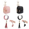 2 PCS Mini Backpack Keychain & 2Pcs Beaded Wrist Keychain