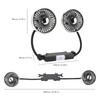 USB Car Fan, Powerful 3 Speed Dual Head Gooseneck Car