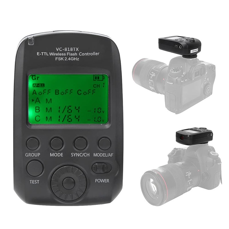 VC-818TX Trigger, Visico VC-818TX E TTL Flash Trigger Wireless 2.4G