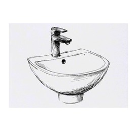 'Basin and Faucet' Temporary Tattoo - Water Resistant, Skin-Safe, Non-Toxic Transfer (TO00084621)