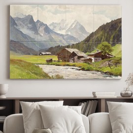 JBER Art Acoustic Panels, 8 Pack Acoustic Panels for Wall Decoration With Self Adhesive, Sound Absorbing Panels for Recording Studio, Soundproof Wall Panels, 48×32 inch (Alpental)