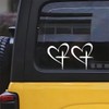 KITUREK Love Cross Sticker Decal, Love Heart Cross Stickers, Decal