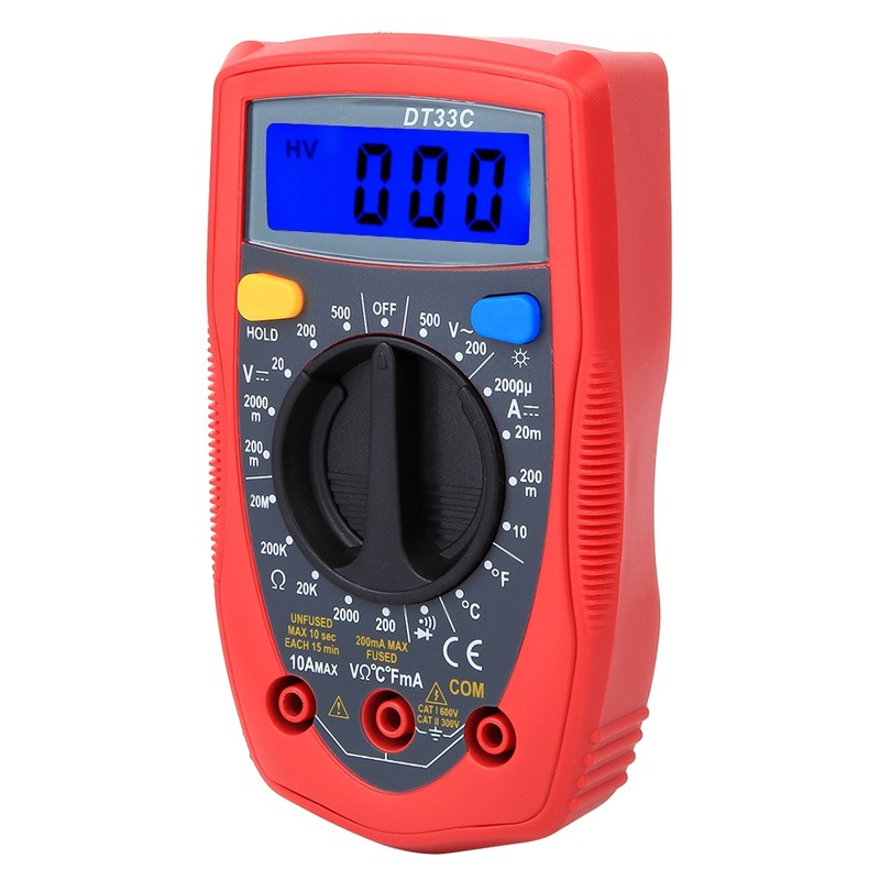 DT33C Pocket Multimeter Portable Plastic Large Screen Digital Voltmeter Electrician