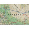 Arizona State Physical Map - 16.5 x 19.5 Inches -
