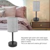 LED Table Lamp Fabric Lampshade USB A and USB C