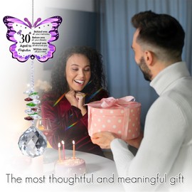 30th Birthday Gifts for Women, Butterfly Acrylic Crystal Suncatcher, 30th Birthday Decorations for Women, 30th Birthday Ideas, 1994 30th Happy Birthday Gifts for Mum, Sister, Wife, Friends