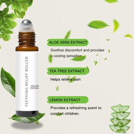 3Pcs Velaria Teething Roller with Chamomile & Rose Oil