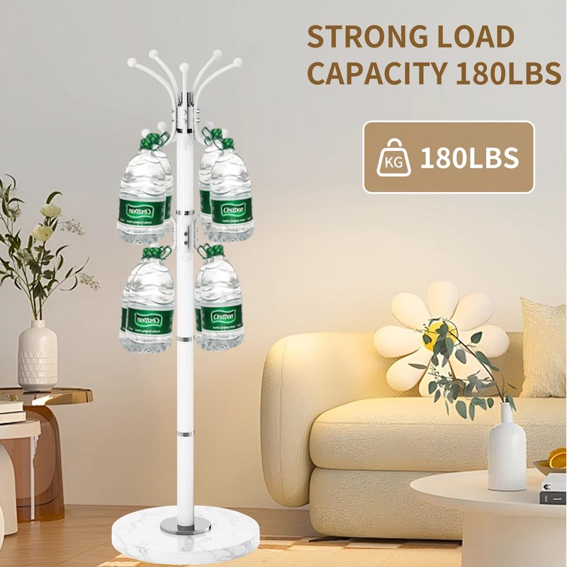 LOZABEE Metal Heavy Duty Coat Rack Stand, Modern 360° Roraty
