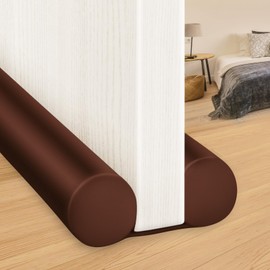 MAXTID Large Door Draft Stopper for Bottom of Door 36 Inch Under Door Noise Blocker Under Door Gap Filler Weather Stripping Adjustable Twin Door Sweep Door Draft Guard Window Seal Brown