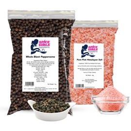 Premium Pink Himalayan Salt (Coarse) 100% Pure, Vegan, Gluten-Free | Natural Pink Salt From Himalayan Mountains | Resealable Pouch for Grinder Refills | Health Benefits (Salt and Pepper)