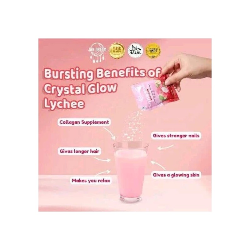 Crystal Glow LYCHEE , 10 Sachet By JRK DREAM