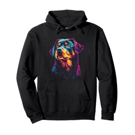 Rottweiler Pixel Pullover Hoodie