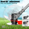 Cordless Weed Wacker with 2 Batteries, Electric Grass Trimmer, Adjustable