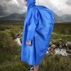 Polyester Folding Outdoor Portable Ultralight Waterproof Sleeve Hooded Raincoat(Blue)