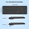 EDJO Wireless Keyboard, 2.4G Full-Sized Cordless USB Silent Computer Keyboard,
